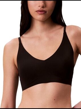 Calvin Klein Black Seamless V-Neck Bralette